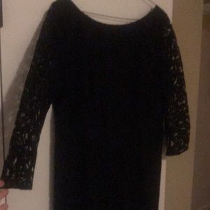 JCrew black lace dress